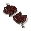 Natural Red Rainbow Jasper Pendants G-B127-02P-02-3