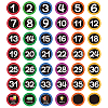 42Pcs Number Theme Self-Adhesive Paper Decorative Stickers DIY-WH0646-002-1