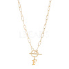 304 Stainless Steel Letter Pendant Necklaces NJEW-LP0001-52F-G-1