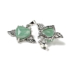 Natural Green Aventurine with Clear Cubic Zirconia Pendants G-G133-02P-25-2