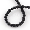 Natural Dyed Lava Rock Gemstone Round Bead Strands X-G-R293-03-2