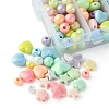 Spray Painted Frosted Opaque Acrylic Beads Sets ACRP-YW0001-10-2