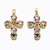 Brass Micro Pave Cubic Zirconia Pendants X-ZIRC-N039-157B-NF-1