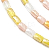 Gradient Color Electroplate Glass Bead Strands X1-GLAA-E042-01C-3