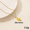 304 Stainless Steel Ancient Egyptian Goddess Pendant Necklaces IS6565-4-1