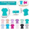 24Pcs 12 Colors Food Grade Eco-Friendly Silicone Focal Beads SIL-CA0001-19-2