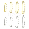 8Pcs 8 Styles Iron Rhinestone Safety Pins FIND-CJ0004-92-1