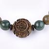 Feng Shui 4-Loop Wrap Style Buddhist Jewelry BJEW-T009-03-4