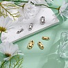 6Pcs 6 Styles 304 Stainless Steel Fold Over Clasps STAS-PH0006-09-3