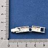 Brass Micro Pave Clear Cubic Zirconia Fold Over Clasps KK-R222-03S-3