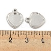 Non-Tarnish 304 Stainless Steel Pendant Cabochon Settings STAS-P365-11P-3