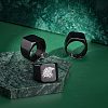 3Pcs 3 Size 304 Stainless Steel Rectangle Signet Finger Rings RJEW-UN0001-26B-2