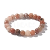 Natural Plum Blossom Jasper Beads Stretch Bracelets X-BJEW-F380-01-B08-6