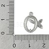 Brass Crystal Rhinestone Letter Links Connector Charms KK-S395-06P-O-3