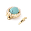 Brass & Synthetic Turquoise Box Clasps GG-CBAFA4F-01G-2