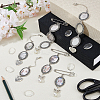 Alloy Oval Pendant Cabochon Settings & Heart Charms Pendant Decorations HJEW-FH00299-4
