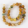 Natural Banded Agate Round Bead Strands G-E235-09-2