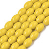 Opaque Solid Color Glass Beads Strands GLAA-R217-08B-A01-1