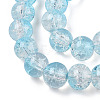 Transparent Crackle Baking Paint Glass Beads Strands LS-DGLA-T003-01B-06-3