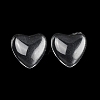 Transparent Glass Heart Cabochons GGLA-R021-16mm-1