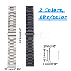 DICOSMETIC 2Pcs 2 Colors 303 Stainless Steel Quick Release Watch Bands FIND-DC0001-20-2