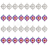 CHGCRAFT 32Pcs 2 Colors 201 Stainless Steel Connector Charms FIND-CA0007-68-1