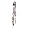 3 Rows Brass Crystal Rhinestone Cup Chain Big Pendants KK-A167-04P-1