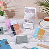 4Pcs 4 Styles Acrylic Business Card Holder ODIS-WR0001-08-4
