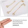 SUNNYCLUE 3Pcs 3 Style 925 Sterling Silver Chain Extender FIND-SC0001-61G-3