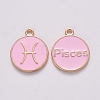 Alloy Enamel Pendants X-ENAM-S124-01B-09H-1