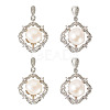4Pcs Natural Pearl Pendants PALLOY-TAC0181-2