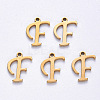 PVD Vacuum Plating 201 Stainless Steel Charms STAS-R105-F-G-2