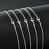 5Pcs Brass Round Snake Chain Necklace Making MAK-YW0001-22-1