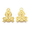 Golden Plated Alloy Pendant Rhinestone Settings PALLOY-WH0067-15G-03-2