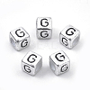 Plated Acrylic Beads X1-PB43C9308-G-01-1