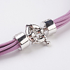 Cowhide Leather Cord Multi-Strand Necklaces NJEW-PH00982-03-2