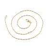 Brass Ball and Column Link Chains Necklace for Women NJEW-P265-01A-G-3