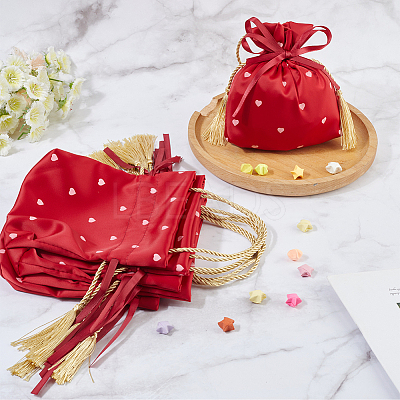 Heart Printed Cloth Drawstring Storage Bags ABAG-WH20010-20C-01-1