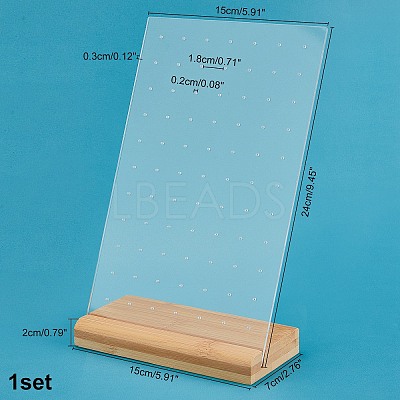 Acrylic Earring Displays EDIS-WH0009-06B-1