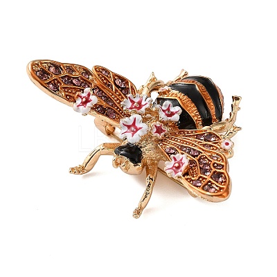 Bee with Flower Enamel Pins RB-CBAC813-01G-01-1