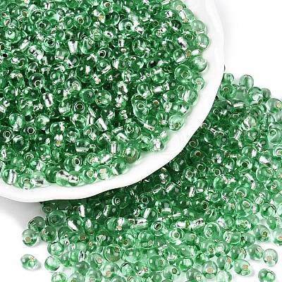 6/0 Baking Paint Transparent Fringe Glass Seed Beads X1-SEED-N006-06K-1