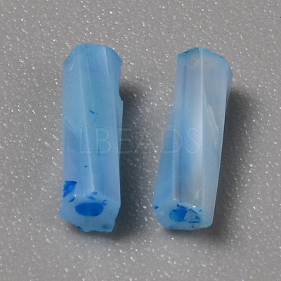 Opaque Colours Glass Twist Bugle Beads GLAA-WH0039-08L-1
