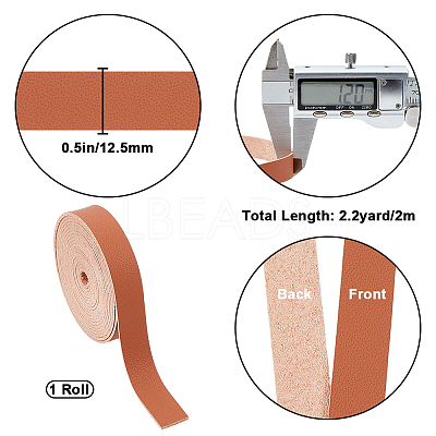 2M Flat Microfiber Imitation Leather Cord FIND-WH0420-75A-04-1