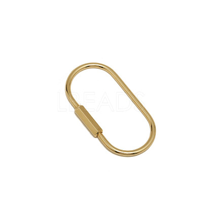 Brass Screw Carabiner Lock Charms KK-ZX025-62C-1