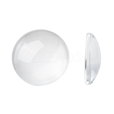 Transparent Glass Cabochons GGLA-R026-18mm-1