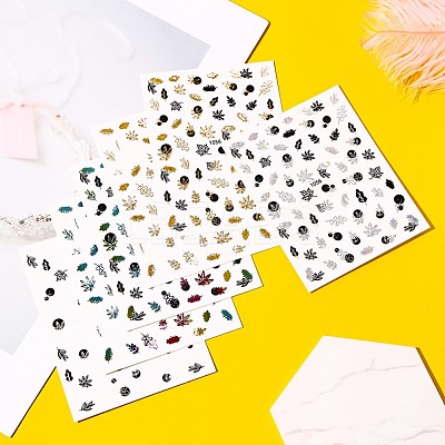 Colorful Gold Stamping Nail Wraps MRMJ-R093-M1-1