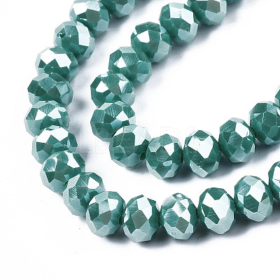 Electroplate Glass Beads Strands EGLA-A044-P8mm-A09-1