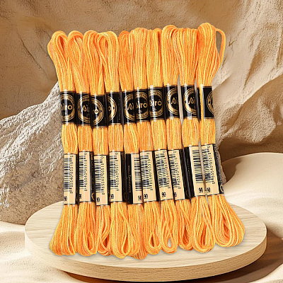 10 Skeins 6-Ply Polyester Embroidery Floss OCOR-CY0004-38G-1
