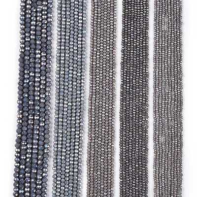 Electroplate Glass Beads Strands EGLA-A044-P6mm-B10-1