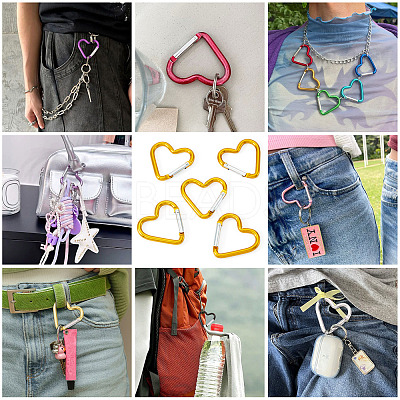 5Pcs Zinc Alloy Spring Gate Rings FIND-TA0009-73F-1